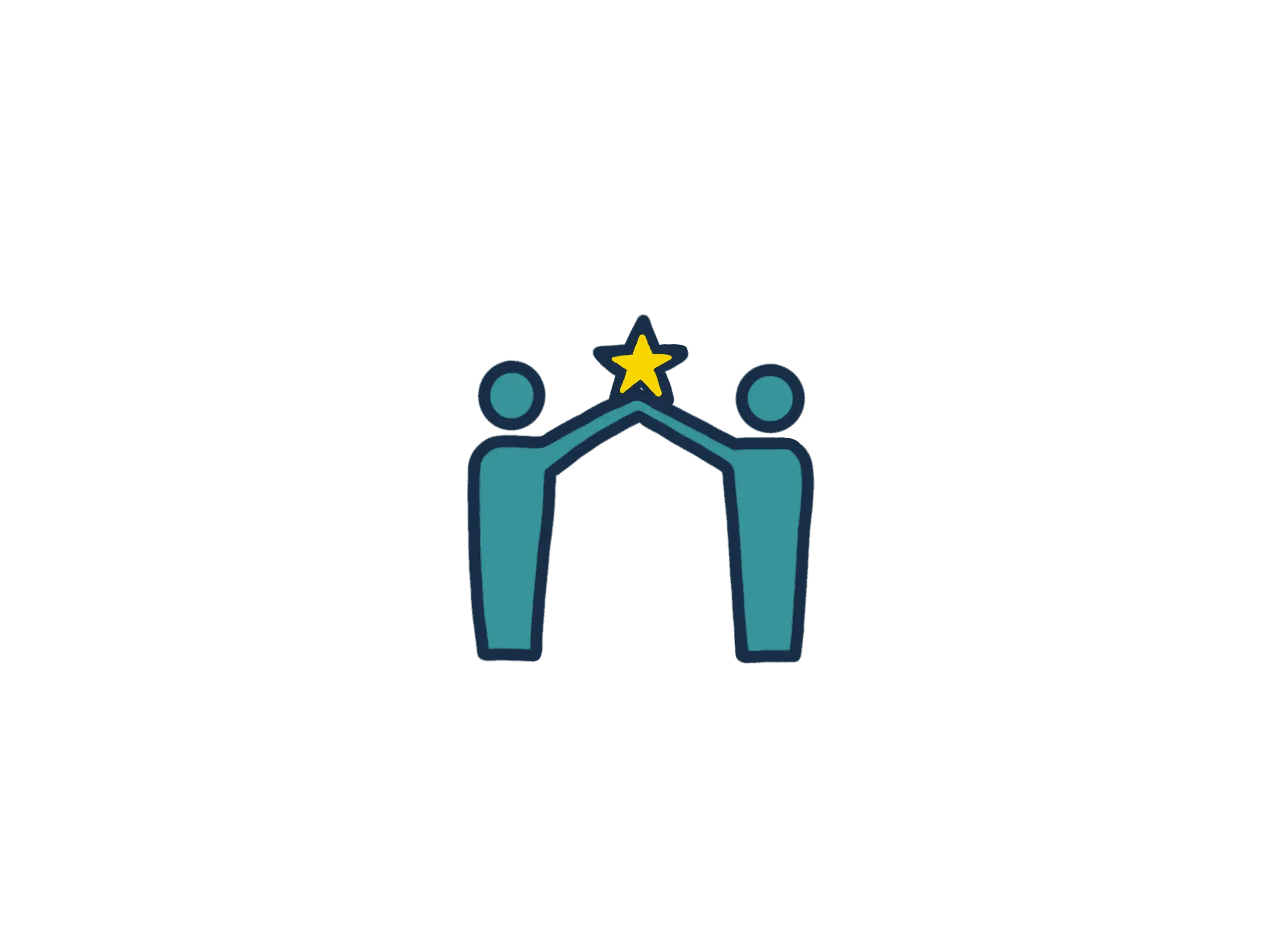 two people, star icon