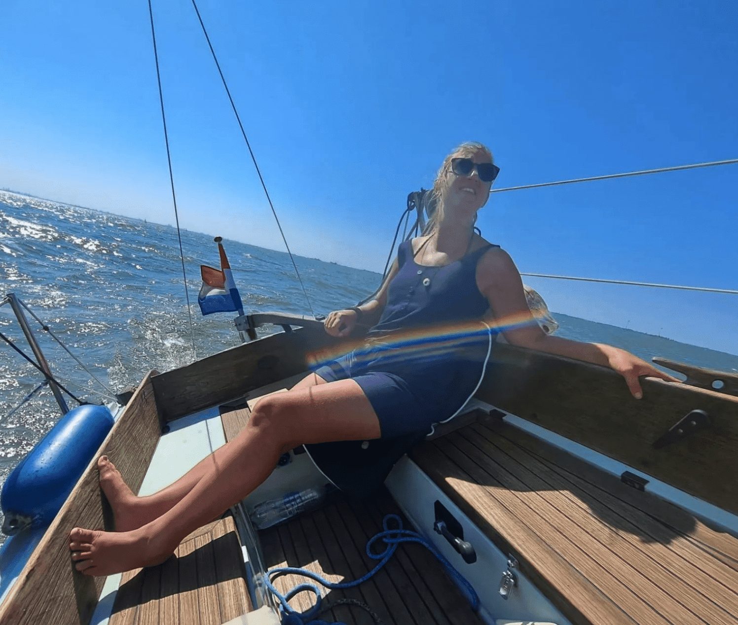 Karlijn refitting a 10m sailing yacht from the 70s in Cape Verde
