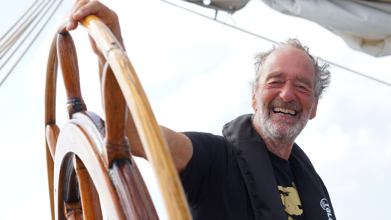 He could have taken a plane. Instead, he sailed across the Atlantic.