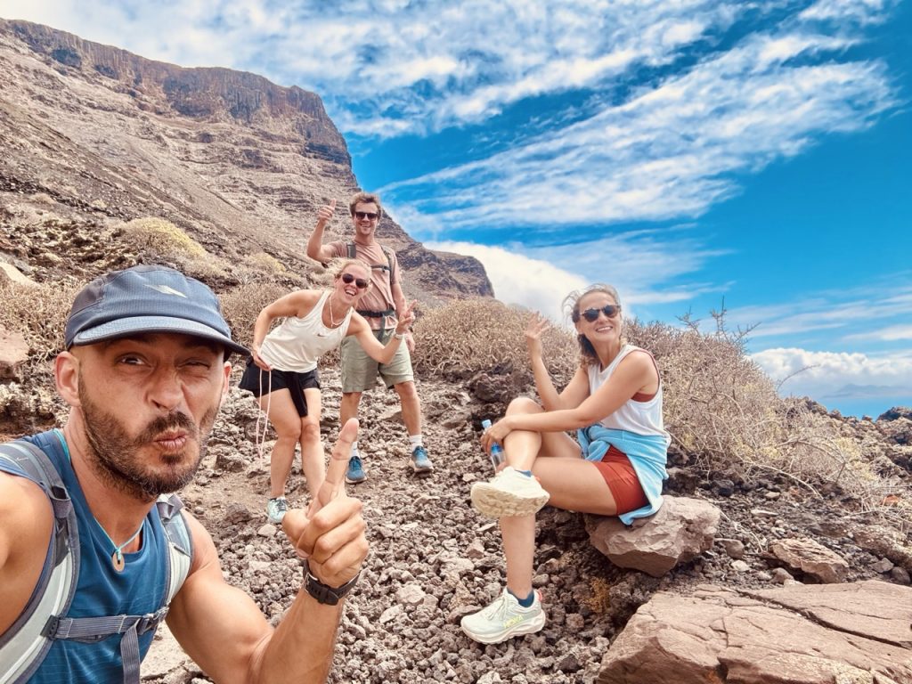 Hike across volcanic hills